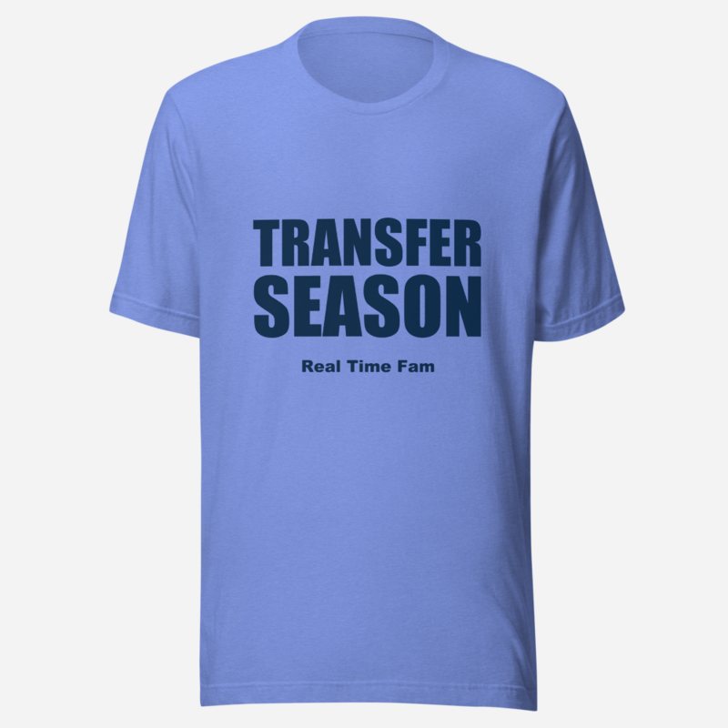 RealTimeFam Transfer Season Tee in Heather Columbia Blue