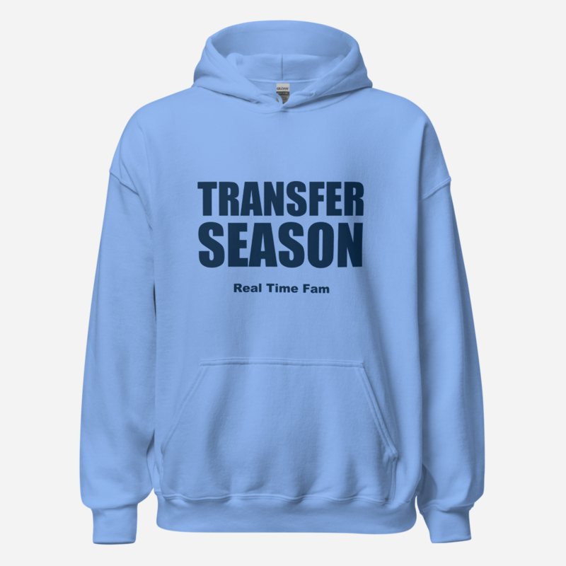 RealTimeFam Transfer Season Hoodie in Carolina Blue