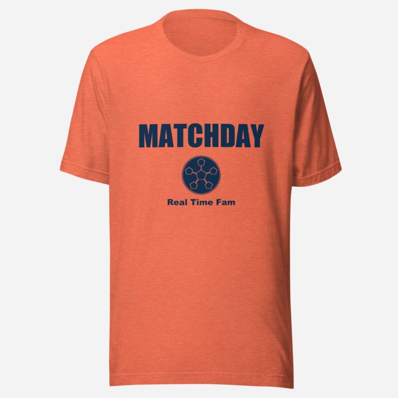 RealTimeFam Matchday Tee Heather Orange