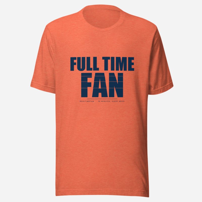 RealTimeFam Full Time Fan Tee in Heather Orange
