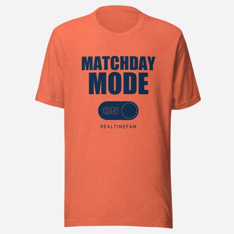 RealTimeFam Matchday Mode Matchday Tee in Heather Orange