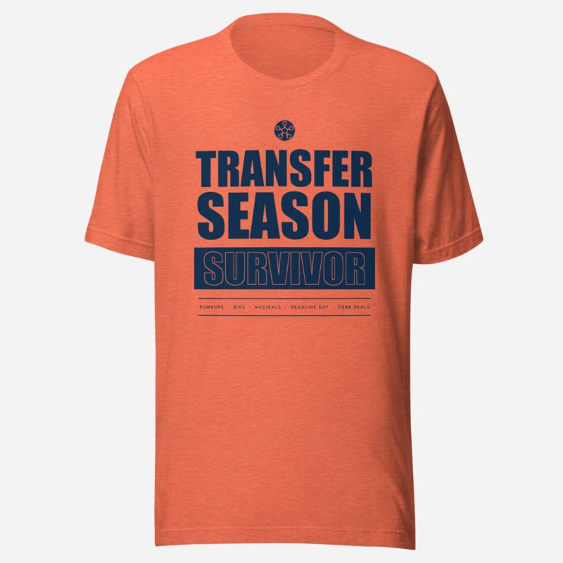 RealTimeFam Transfer Season Survivor Matchday Tee in Heather Orange