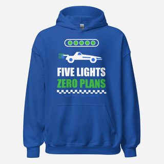 RealTimeFam Five Lights, Zero Plans Game Night Hoodie Royal
