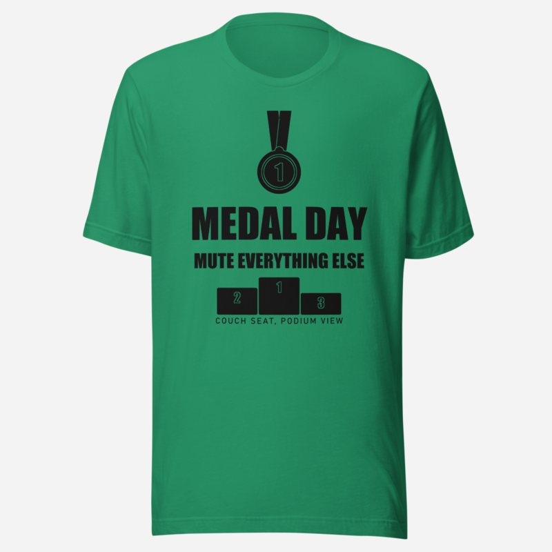 RealTimeFam Medal Day - Mute Everything Else Game Night Tee Kelly