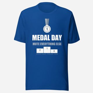 RealTimeFam Medal Day - Mute Everything Else Game Night Tee True Royal