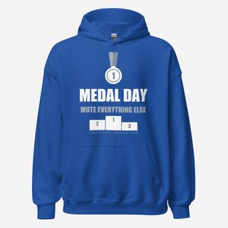 RealTimeFam Medal Day - Mute Everything Else Game Night Hoodie Royal
