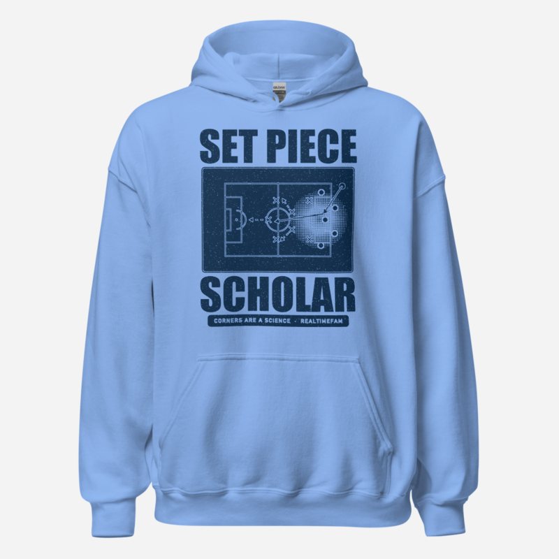 RealTimeFam Set Piece Scholar Fan Zone Hoodie in Carolina Blue