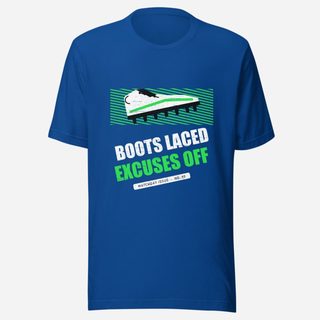 RealTimeFam Boots Laced Excuses Off Fan Zone Tee True Royal
