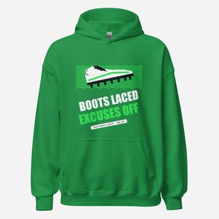 RealTimeFam Boots Laced Excuses Off Fan Zone Hoodie Irish Green