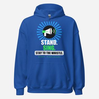 RealTimeFam Stand Sing Stay Fan Zone Hoodie Royal