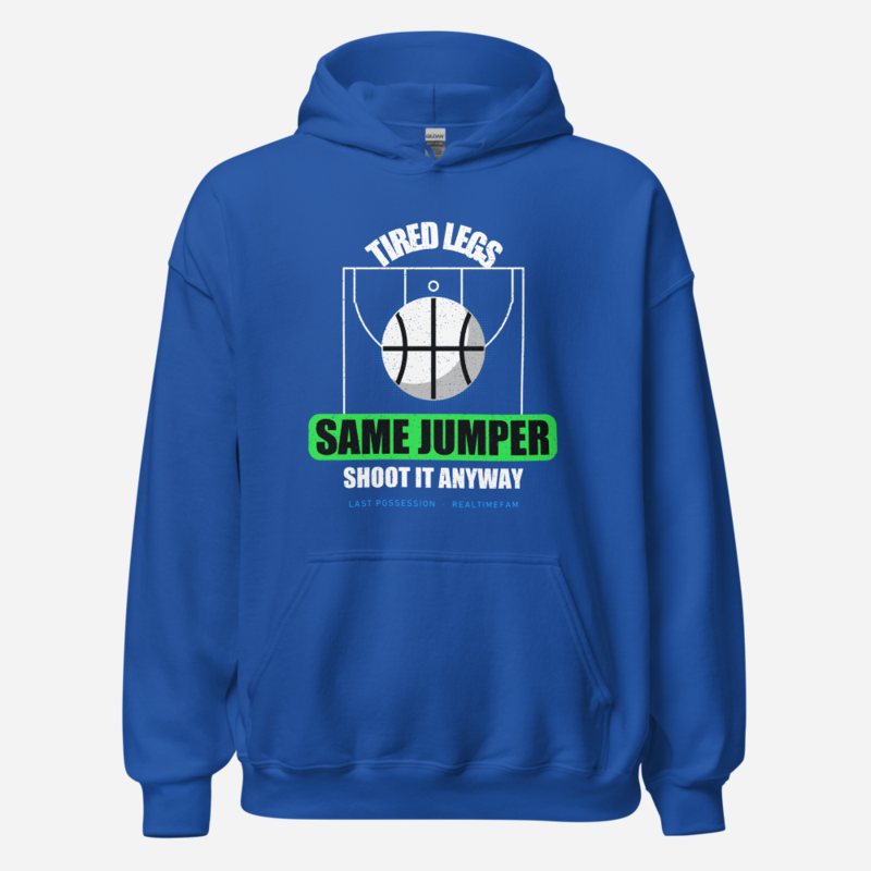 RealTimeFam Tired Legs Same Jumper Fan Zone Hoodie