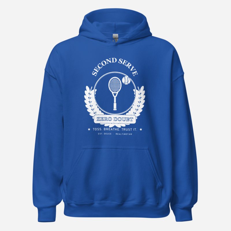 RealTimeFam Second Serve Zero Doubt Fan Zone Hoodie in Royal