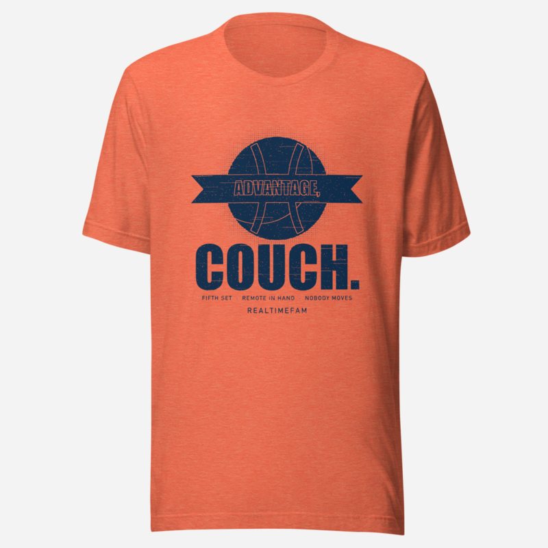 RealTimeFam Advantage Couch Fan Zone Tee in Heather Orange