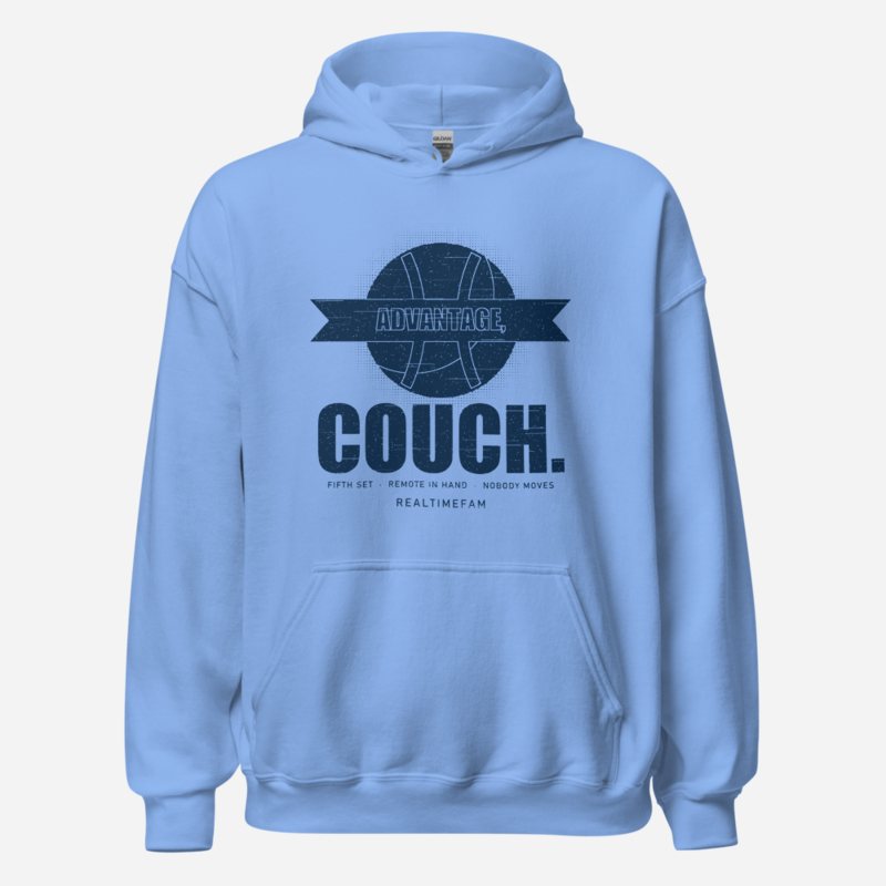 RealTimeFam Advantage Couch Fan Zone Hoodie in Carolina Blue
