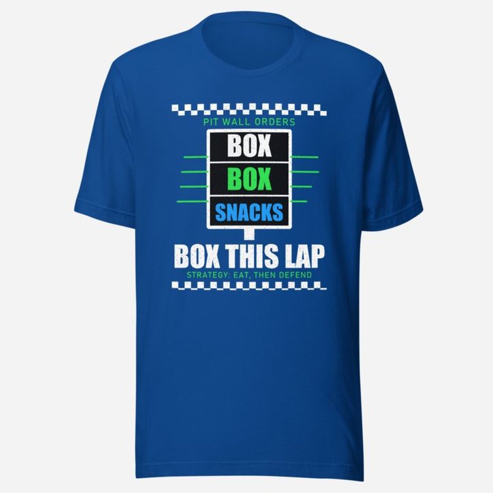 RealTimeFam Box This Lap Fan Zone Tee in True Royal