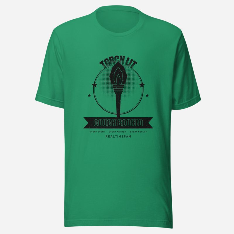 RealTimeFam Torch Lit Couch Booked Fan Zone Tee Kelly