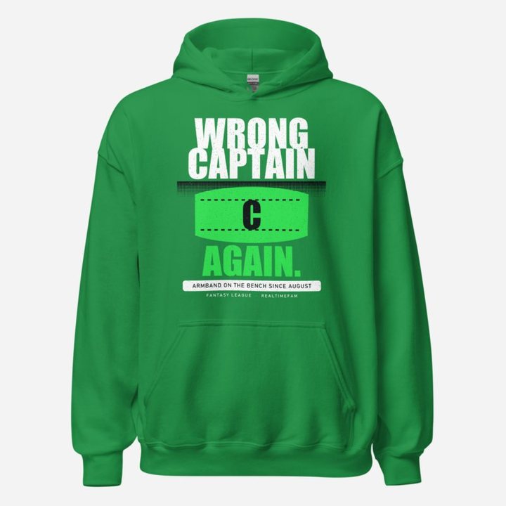 RealTimeFam Wrong Captain Again Fan Zone Hoodie in Irish Green