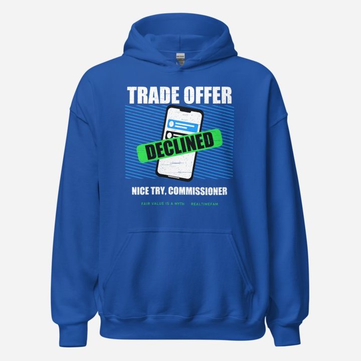 RealTimeFam Trade Offer Declined Fan Zone Hoodie in Royal