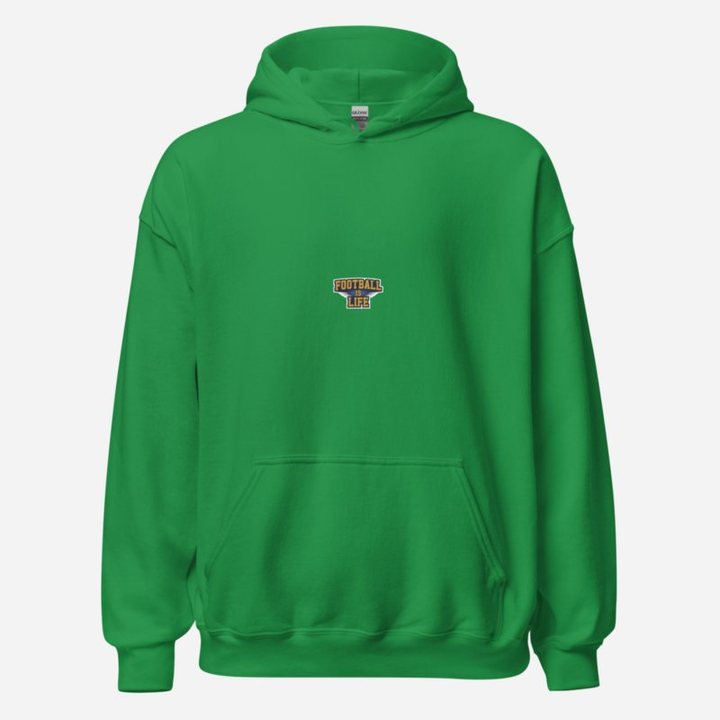 RealTimeFam Football Is Life Hoodie in Irish Green