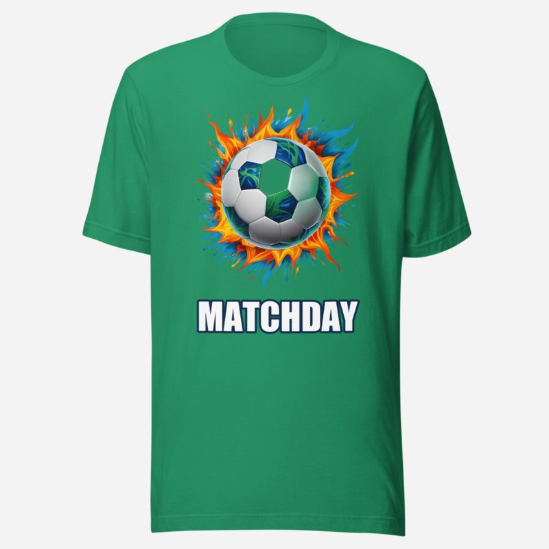 RealTimeFam Matchday Ball Fire Tee in Kelly