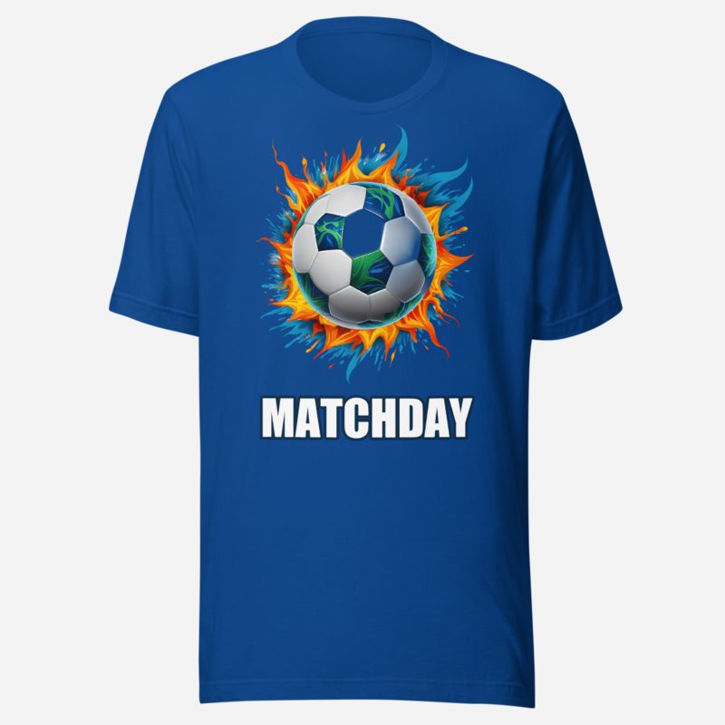 RealTimeFam Matchday Ball Fire Tee True Royal